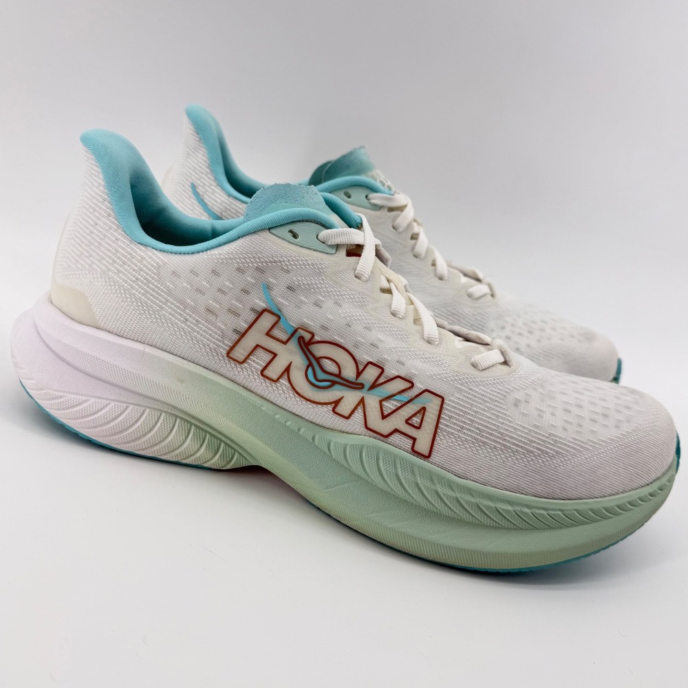 Hoka One One Mach 6‎ Womens Size 10B White Frost Lightweight Running Sneakers